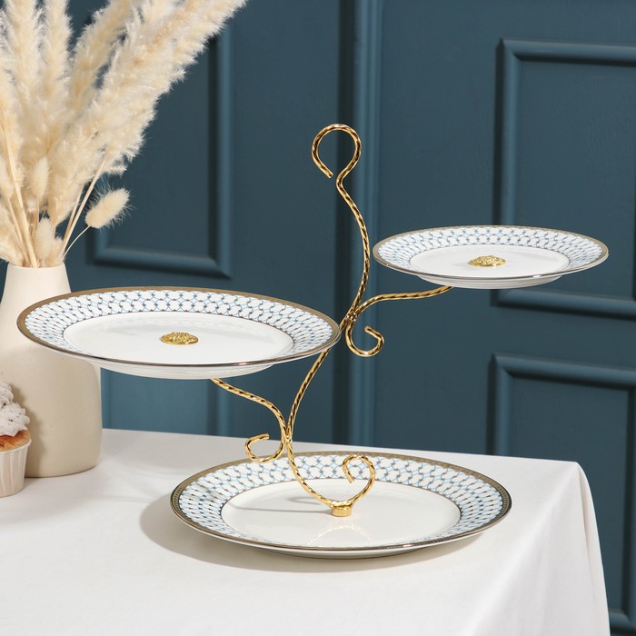 Блюдо для пирожных 3-х ярусное «Жемчужина», 19/23/27 см
Блюдо для пирожных 3-х ярусное «Жемчужина», 19/23/27 см