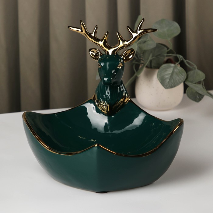 Блюдо сервировочное «Северный олень», 24×22×23,5 см, цвет изумруд
Блюдо сервировочное «Северный олень», 24×22×23,5 см, цвет изумруд