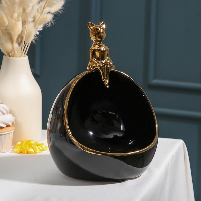 Конфетница «Кошечка», 20×19×26 см, цвет чёрный
Конфетница «Кошечка», 20×19×26 см, цвет чёрный