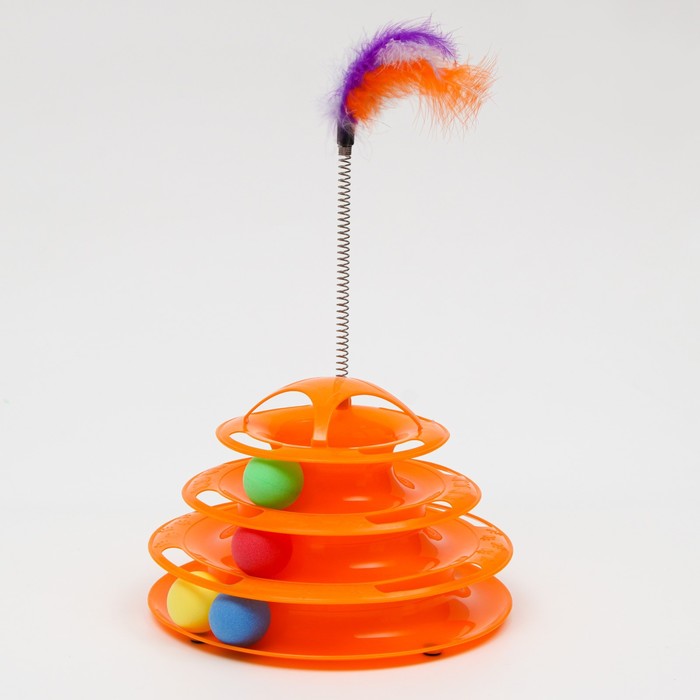 Игровой комплекс для кошек с 4 с шариками и дразнилкой-перьями на пружине, оранжевый
Игровой комплекс для кошек с 4 с шариками и дразнилкой-перьями на пружине, оранжевый