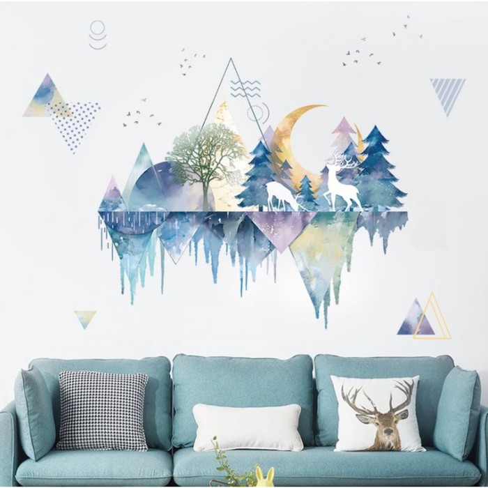 Наклейка пластик интерьерная цветная "Лес. Геометрия. Акварель" 70х100 см
Наклейка пластик интерьерная цветная "Лес. Геометрия. Акварель" 70х100 см