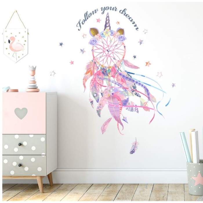 Наклейка пластик интерьерная цветная "Ловец снов - единорог" 25х35 см набор 4 листа
Наклейка пластик интерьерная цветная "Ловец снов - единорог" 25х35 см набор 4 листа