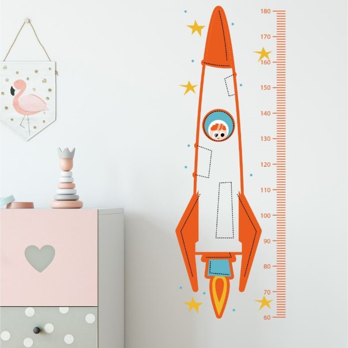 Наклейка пластик интерьерная цветная ростомер "Ракета" 30х90 см набор 2 листа
Наклейка пластик интерьерная цветная ростомер "Ракета" 30х90 см набор 2 листа