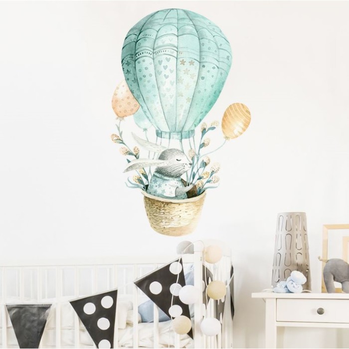 Наклейка пластик интерьерная цветная "Зайчик на воздушном шаре" 36х60 см
Наклейка пластик интерьерная цветная "Зайчик на воздушном шаре" 36х60 см