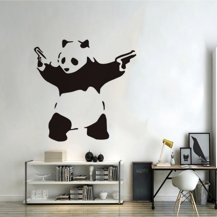 Наклейка пластик интерьерная чёрная "Панда-гангстер" 42х42 см
Наклейка пластик интерьерная чёрная "Панда-гангстер" 42х42 см