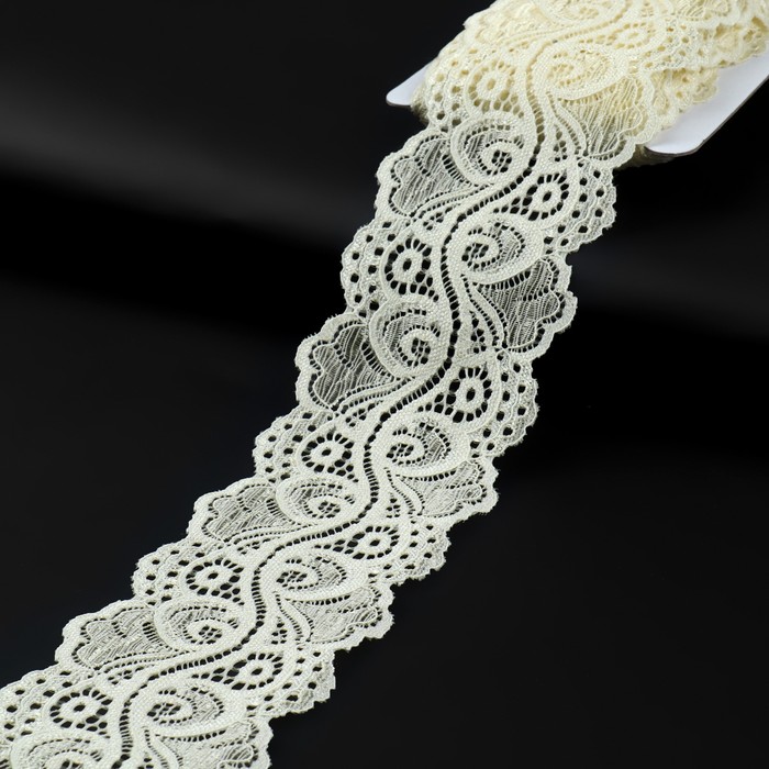 Кружево эластичное, 65 мм × 9 ± 0,5 м, цвет молочный
Кружево эластичное, 65 мм × 9 ± 0,5 м, цвет молочный
