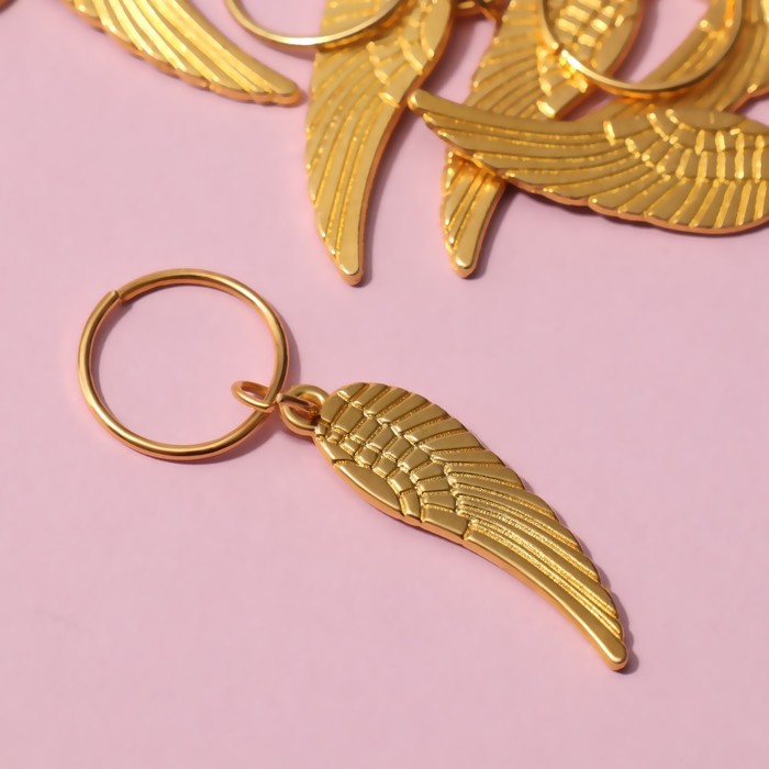 фото Пирсинг для волос «крылья», 4,1 × 1 см, 10 шт, цвет золотистый queen fair