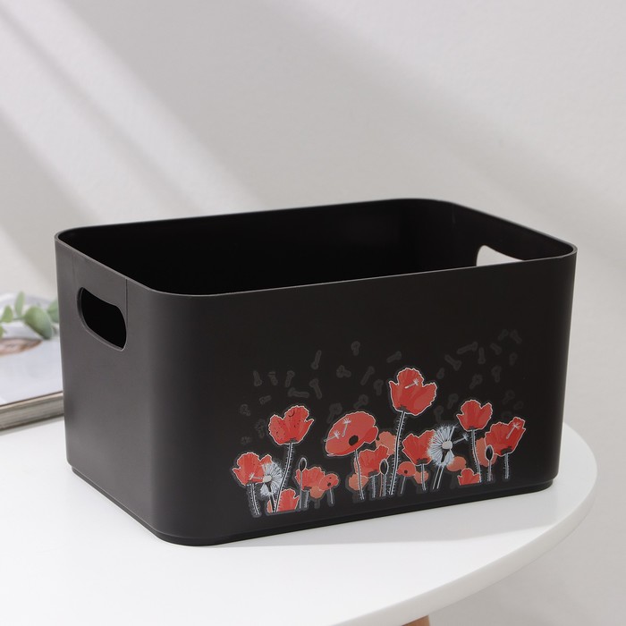 Корзина Flowers Mak, 2,4 л, цвет чёрный 
Корзина Flowers Mak, 2,4 л, цвет чёрный