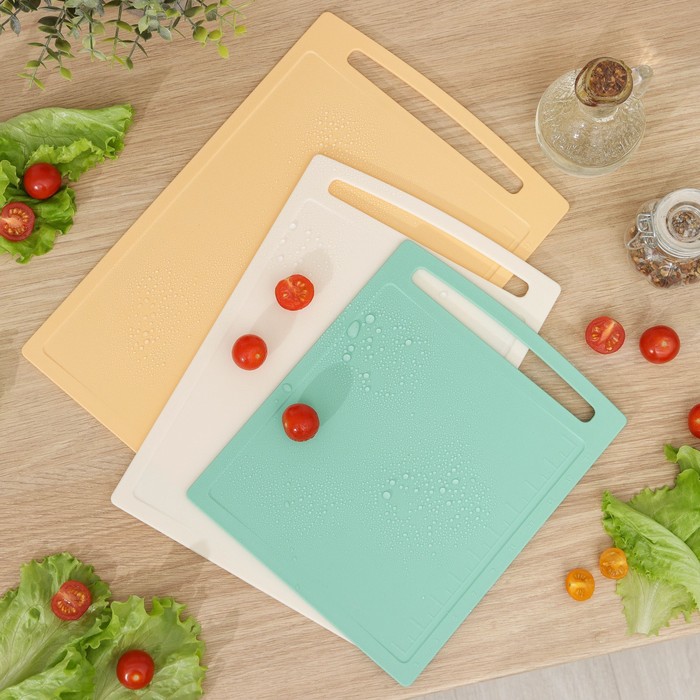 Набор разделочных досок на подставке, 3 шт: 20×24 см, 20×29 см, 23×34 см, цвет МИКС
Набор разделочных досок на подставке, 3 шт: 20×24 см, 20×29 см, 23×34 см, цвет МИКС