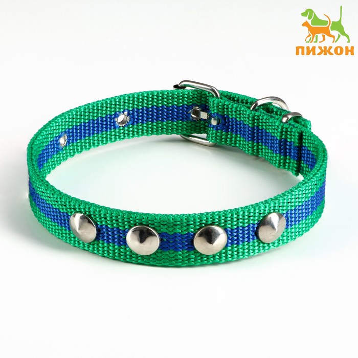 Ошейник клепаный, 40,5 х 2 см, ОШ 26-34 см, полиэстер, зелёно-синий
Ошейник клепаный, 40,5 х 2 см, ОШ 26-34 см, полиэстер, зелёно-синий
