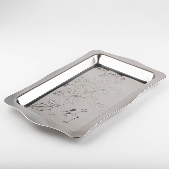 Поднос прямоугольный, 52×33×3 см, 430 сталь, цвет серебряный
Поднос прямоугольный, 52×33×3 см, 430 сталь, цвет серебряный