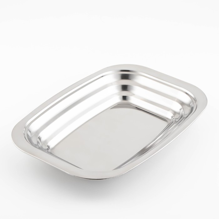 Поднос прямоугольный, 40×28×5 см, 430 сталь, цвет серебряный
Поднос прямоугольный, 40×28×5 см, 430 сталь, цвет серебряный