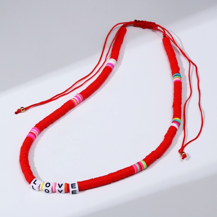 Колье "Бисер" любовь, ракушка, цвет красный, 40 см 
Колье "Бисер" любовь, ракушка, цвет красный, 40 см