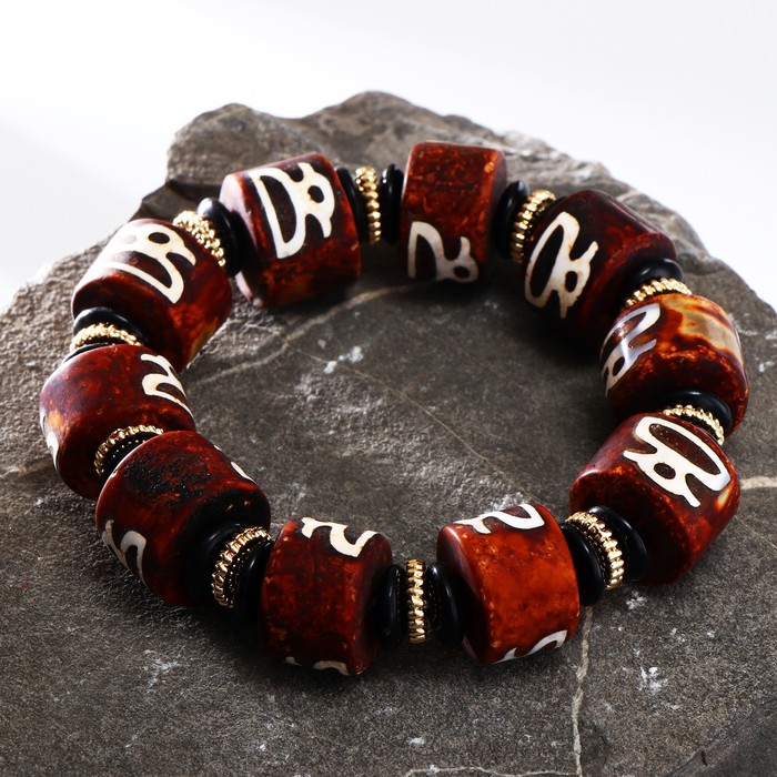 Браслет "Бусина Дзи" иероглифы, цвет бело-коричневый, d=7см
Браслет "Бусина Дзи" иероглифы, цвет бело-коричневый, d=7см