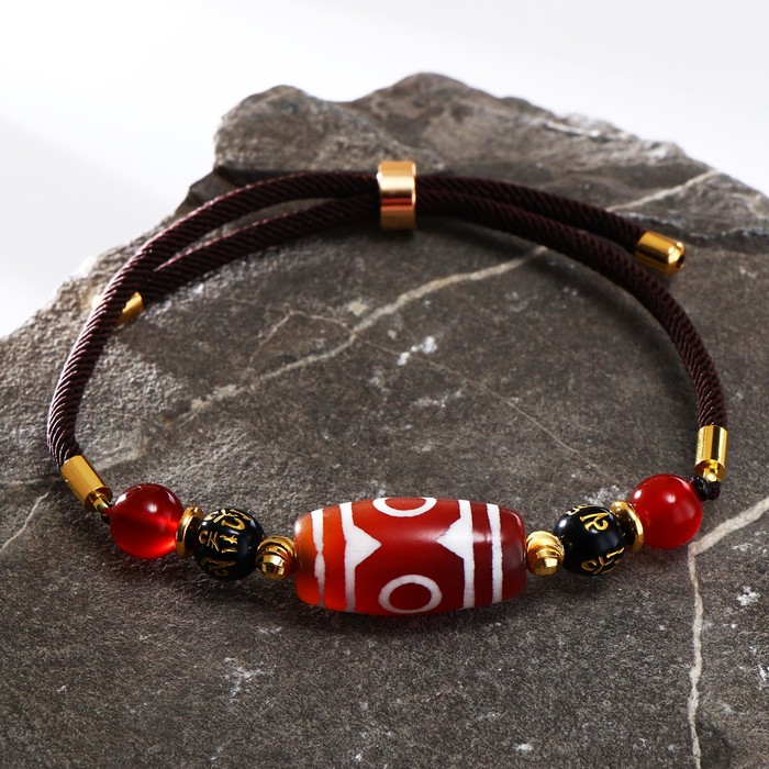 Браслет "Бусина Дзи" на шнурке, бочка, цвет коричнево-красный, d=7см
Браслет "Бусина Дзи" на шнурке, бочка, цвет коричнево-красный, d=7см