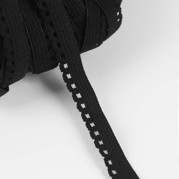 Резинка ажурная, 10 мм, 10 ± 1 м, цвет чёрный
Резинка ажурная, 10 мм, 10 ± 1 м, цвет чёрный