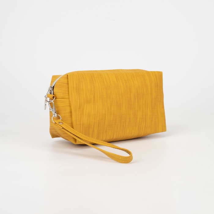 Косметичка на молнии, цвет жёлтый
Косметичка на молнии, цвет жёлтый