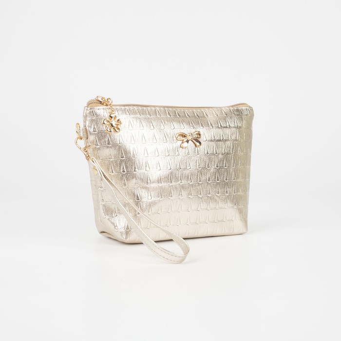 Косметичка на молнии, цвет золотистый
Косметичка на молнии, цвет золотистый