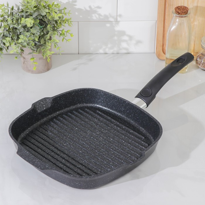 Сковорода-гриль Marble Induction, 28×28 см, съёмная ручка, антипригарное покрытие, цвет тёмный мрамор
Сковорода-гриль Marble Induction, 28×28 см, съёмная ручка, антипригарное покрытие, цвет тёмный мрамор