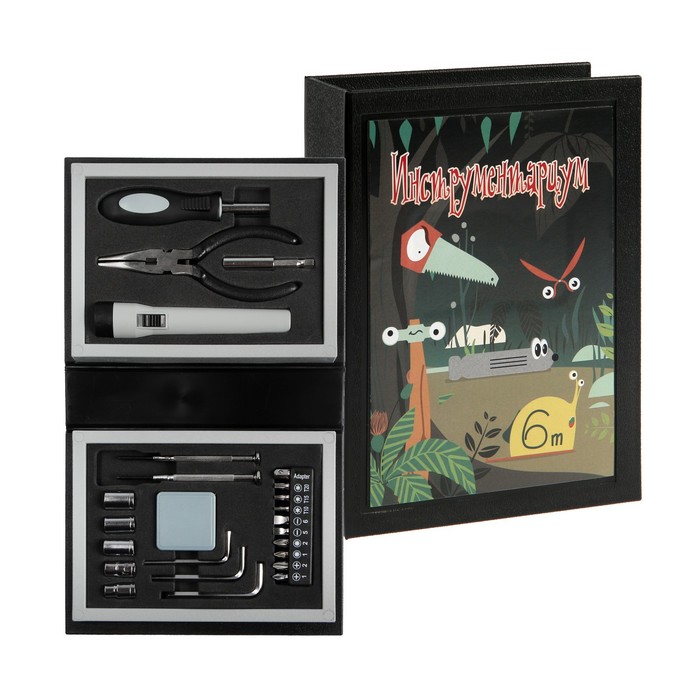 Набор инструментов ТУНДРА, подарочный пластиковый кейс "Книга", 24 предмета 
Набор инструментов ТУНДРА, подарочный пластиковый кейс "Книга", 24 предмета