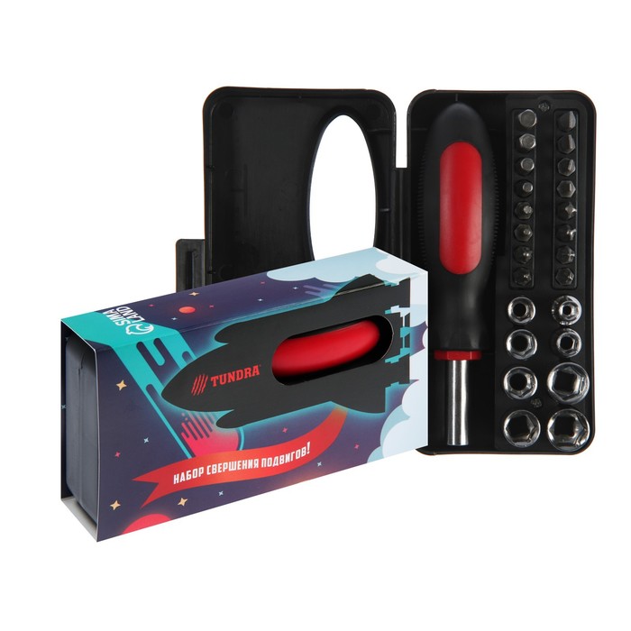 Набор инструментов ТУНДРА, подарочный пластиковый кейс, 25 предметов
Набор инструментов ТУНДРА, подарочный пластиковый кейс, 25 предметов