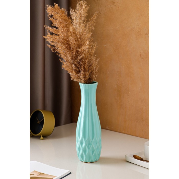 Ваза керамическая "Токио", настольная, геометрия, глянец, бирюзовая, 29 см
Ваза керамическая "Токио", настольная, геометрия, глянец, бирюзовая, 29 см