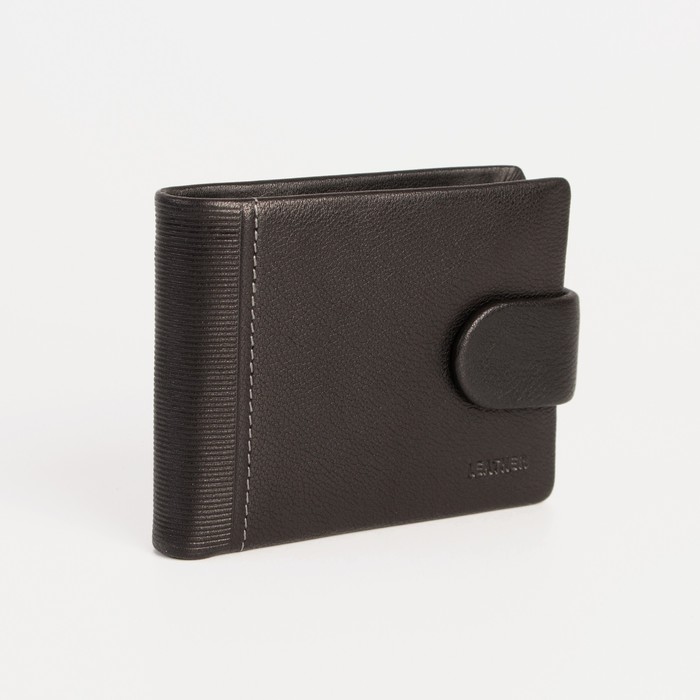 Портмоне на кнопке, для купюр, для карт, для монет, цвет чёрный
Портмоне на кнопке, для купюр, для карт, для монет, цвет чёрный