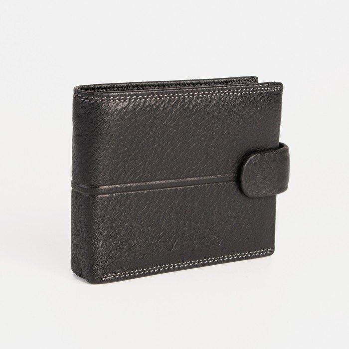 Портмоне, отдел на кнопке, цвет чёрный
Портмоне, отдел на кнопке, цвет чёрный