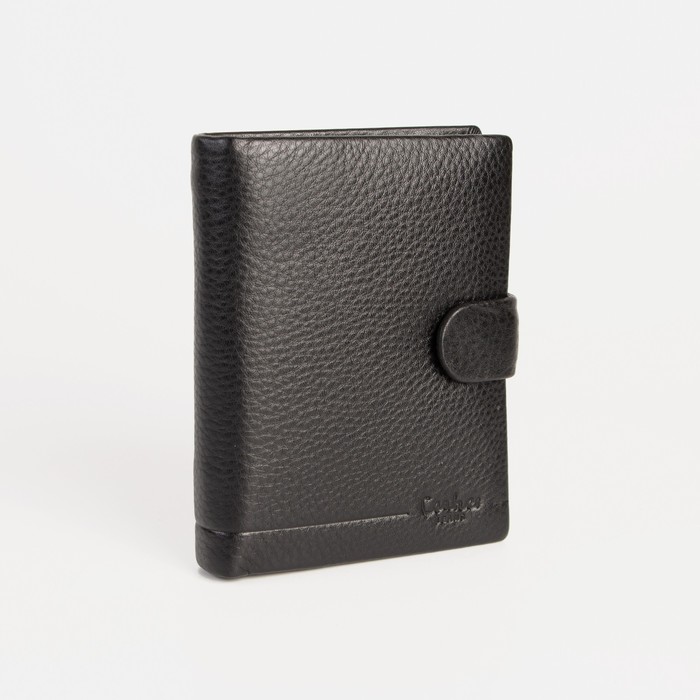 Портмоне на кнопке, отдел для документов, цвет чёрный
Портмоне на кнопке, отдел для документов, цвет чёрный