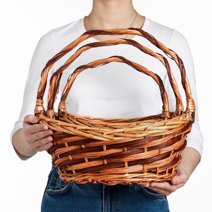 Набор корзин плетёных, 3 шт, 36x26x18/13xH35см, натуральный
Набор корзин плетёных, 3 шт, 36x26x18/13xH35см, натуральный