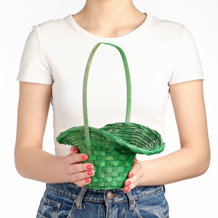 Корзина плетёная "Шляпа", 9x14/10x30 см, зеленый
Корзина плетёная "Шляпа", 9x14/10x30 см, зеленый