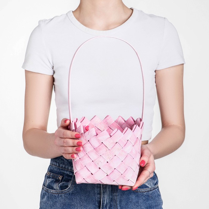 Корзина плетёная, 16x34 см, розовый
Корзина плетёная, 16x34 см, розовый