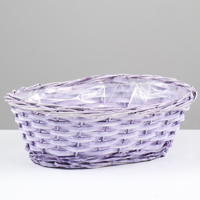 Кашпо плетёное 30х20x9,5 см, сиреневый
Кашпо плетёное 30х20x9,5 см, сиреневый