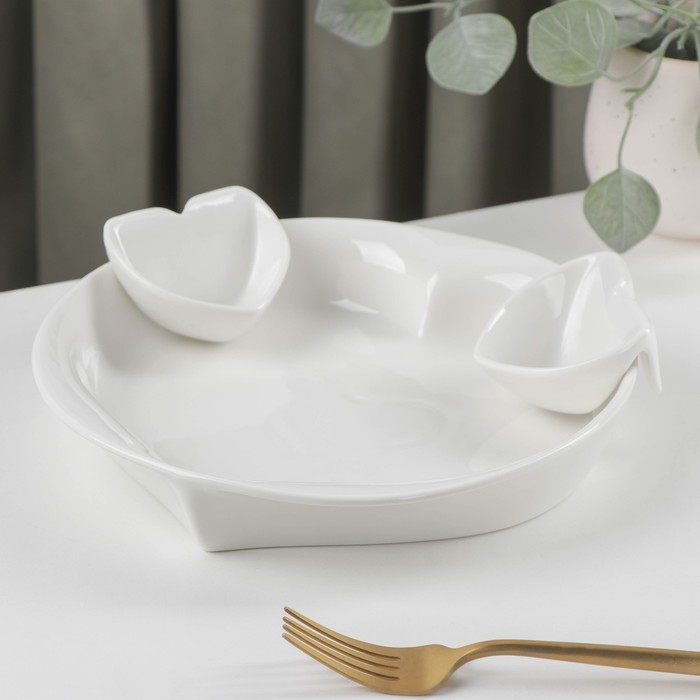 Блюдо с соусником «Сердца», 22,5×4 см
Блюдо с соусником «Сердца», 22,5×4 см