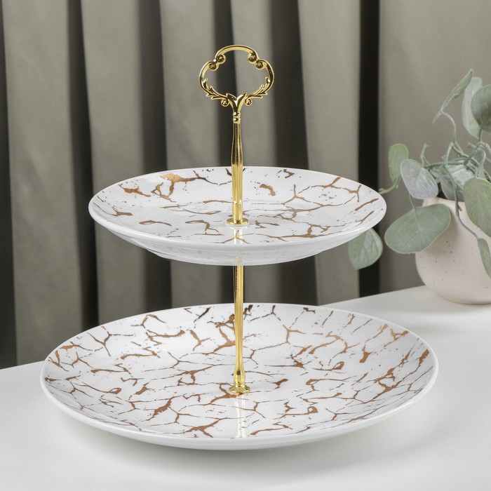 Блюдо 2-х ярусное «Марбл», 20,3/27,6 см, цвет белый
Блюдо 2-х ярусное «Марбл», 20,3/27,6 см, цвет белый