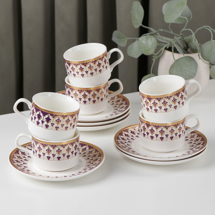 Сервиз чайный «Багет», 12 предметов: 6 чашек 170 мл, 6 блюдец d=15,5 см, цвет фиолетовый с золотом
Сервиз чайный «Багет», 12 предметов: 6 чашек 170 мл, 6 блюдец d=15,5 см, цвет фиолетовый с золотом