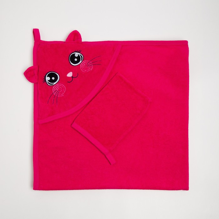 Набор для купания (полотенце уголок, рукавица) Кошечка цв.Фуксия 92х96см махра, хл100%
Набор для купания (полотенце уголок, рукавица) Кошечка цв.Фуксия 92х96см махра, хл100%