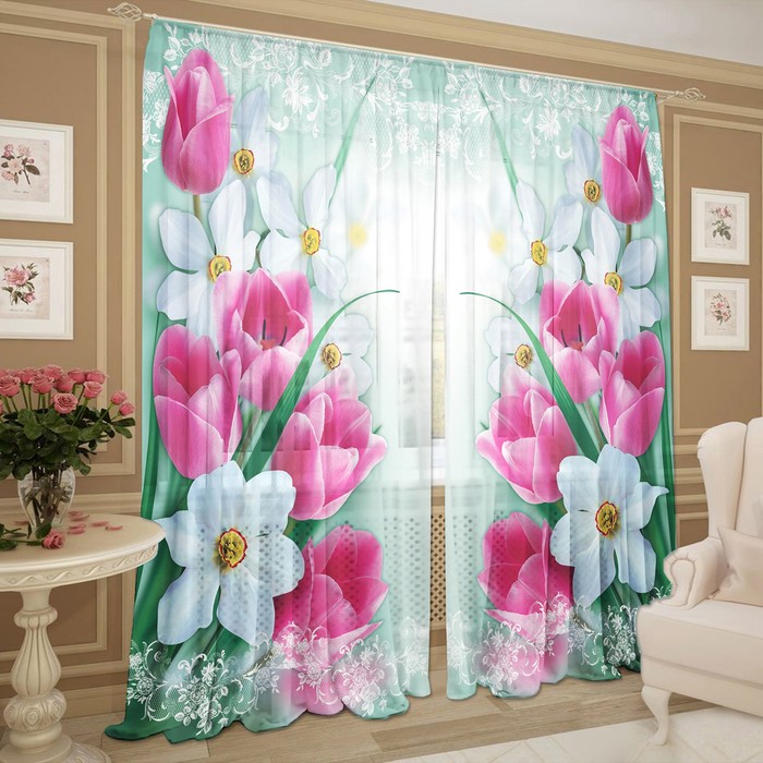 Тюль Аквилегия 147х267 +/- 3см, 2шт, шифон, п/э
Тюль Аквилегия 147х267 +/- 3см, 2шт, шифон, п/э