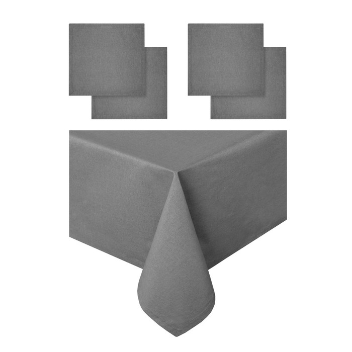 Набор кухонный Gray: скатерть 140х180 см, салфетка сервировочная 40х40 см. - 4 шт, цвет серый 7603
Набор кухонный Gray: скатерть 140х180 см, салфетка сервировочная 40х40 см. - 4 шт, цвет серый 7603