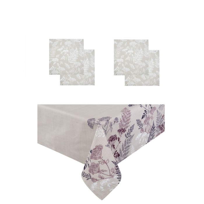 Набор кухонный Herbarium: скатерть 140х180 см, салфетка сервировочная 40х40 см. - 4 шт, цвет бежевый
Набор кухонный Herbarium: скатерть 140х180 см, салфетка сервировочная 40х40 см. - 4 шт, цвет бежевый