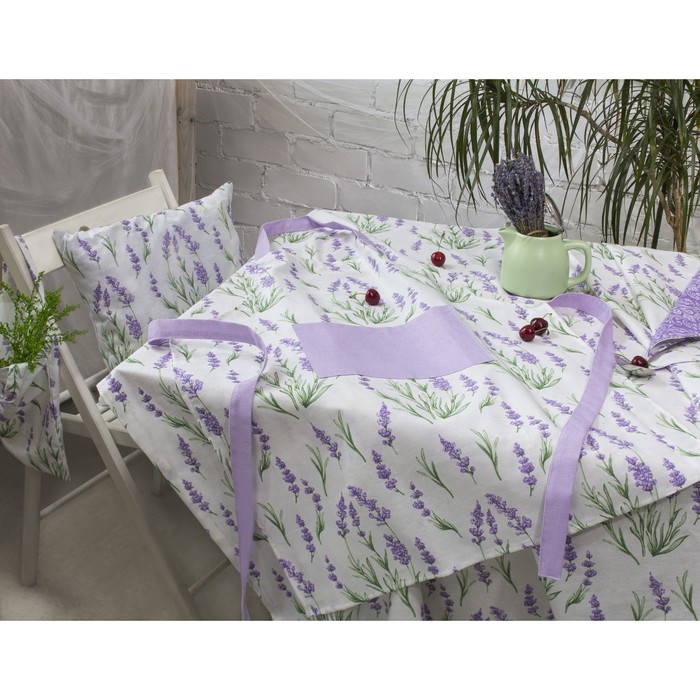 Набор кухонный Lavender: скатерть 140х150 см, салфетка сервировочная 40х40 см. - 4 шт, цвет фиолетов 
Набор кухонный Lavender: скатерть 140х150 см, салфетка сервировочная 40х40 см. - 4 шт, цвет фиолетов