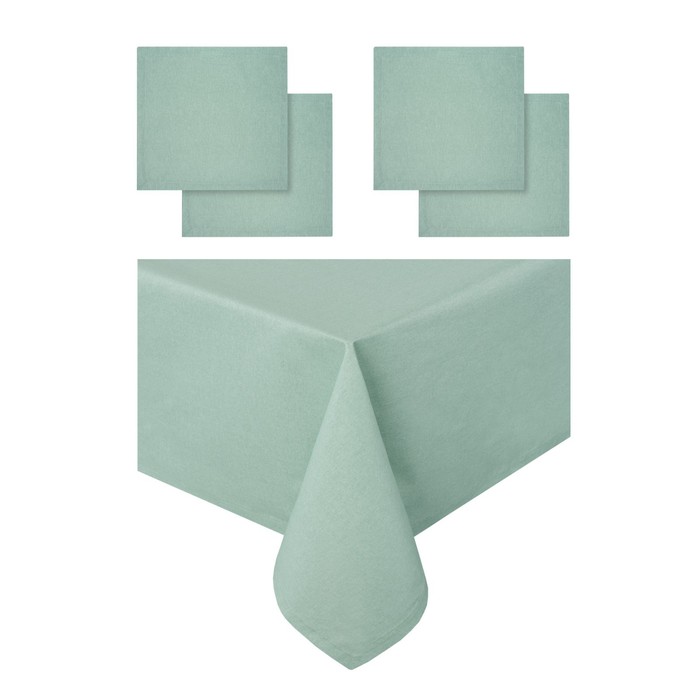 Набор кухонный Menthol: скатерть 140х180 см, салфетка сервировочная 40х40 см. - 4 шт, цвет мята 76
Набор кухонный Menthol: скатерть 140х180 см, салфетка сервировочная 40х40 см. - 4 шт, цвет мята 76