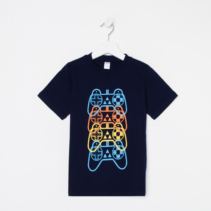 Футболка для мальчика, цвет тёмно-синий, рост 104 см 
Футболка для мальчика, цвет тёмно-синий, рост 104 см