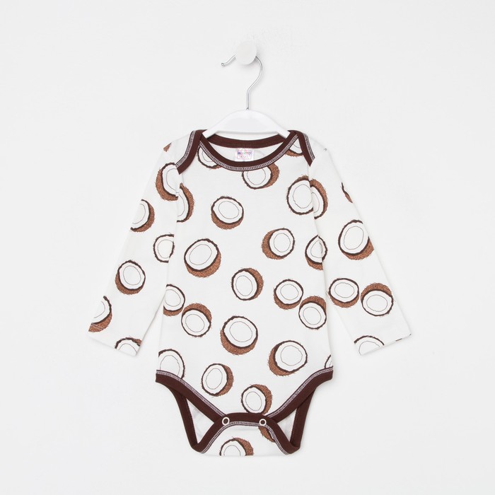 Боди детское, цвет белый/кокосы, рост 74 см
Боди детское, цвет белый/кокосы, рост 74 см