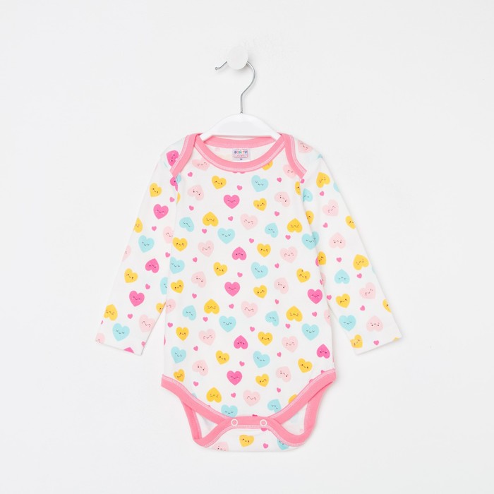 Боди детское, цвет белый/сердечки, рост 62 см
Боди детское, цвет белый/сердечки, рост 62 см
