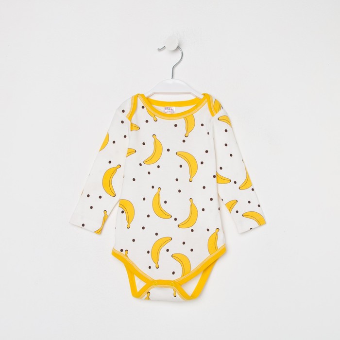 Боди детское, цвет белый/бананы, рост 74 см
Боди детское, цвет белый/бананы, рост 74 см