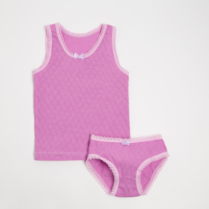 Комплект (майка, трусы) для девочки, цвет сиреневый, рост 104 см
Комплект (майка, трусы) для девочки, цвет сиреневый, рост 104 см