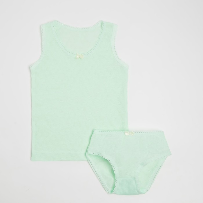 Комплект (майка, трусы) для девочки, цвет ментоловый, рост 86 см
Комплект (майка, трусы) для девочки, цвет ментоловый, рост 86 см