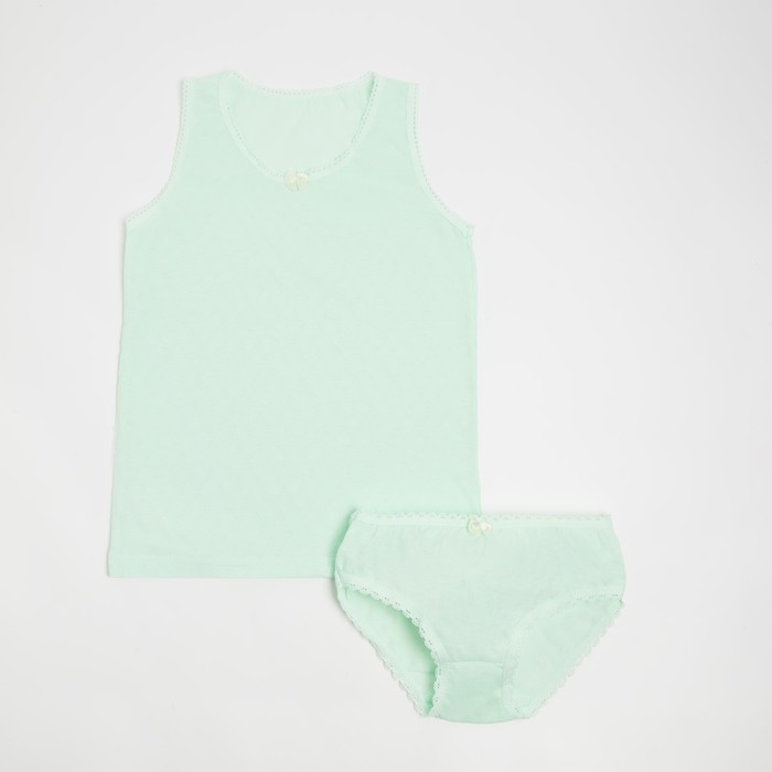 Комплект (майка, трусы) для девочки, цвет ментоловый, рост 134 см
Комплект (майка, трусы) для девочки, цвет ментоловый, рост 134 см