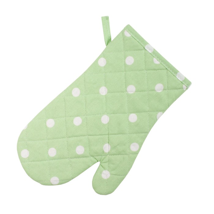 Варежка-прихватка Green polka dot, размер 18х30 см, цвет зеленый
Варежка-прихватка Green polka dot, размер 18х30 см, цвет зеленый